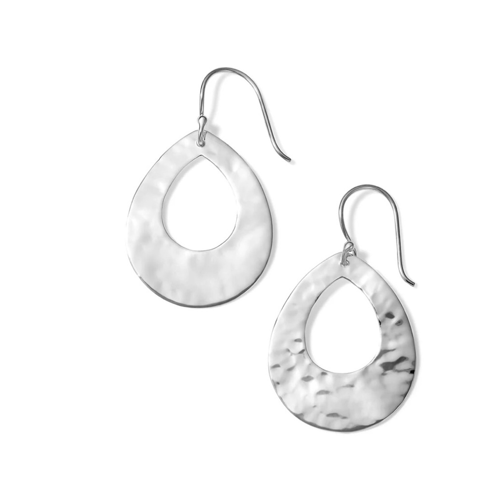 Ippolita Silver Hammered Teardrop Earrings